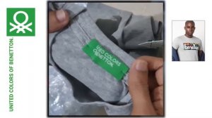 benetton Brand Print Crew-Neck Grey T-shirt unboxing and full review