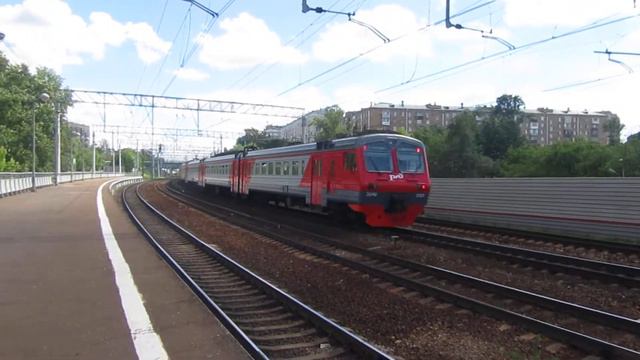 Электропоезд ЭД4М-0183 платформа Электрозаводская 20.06.2017