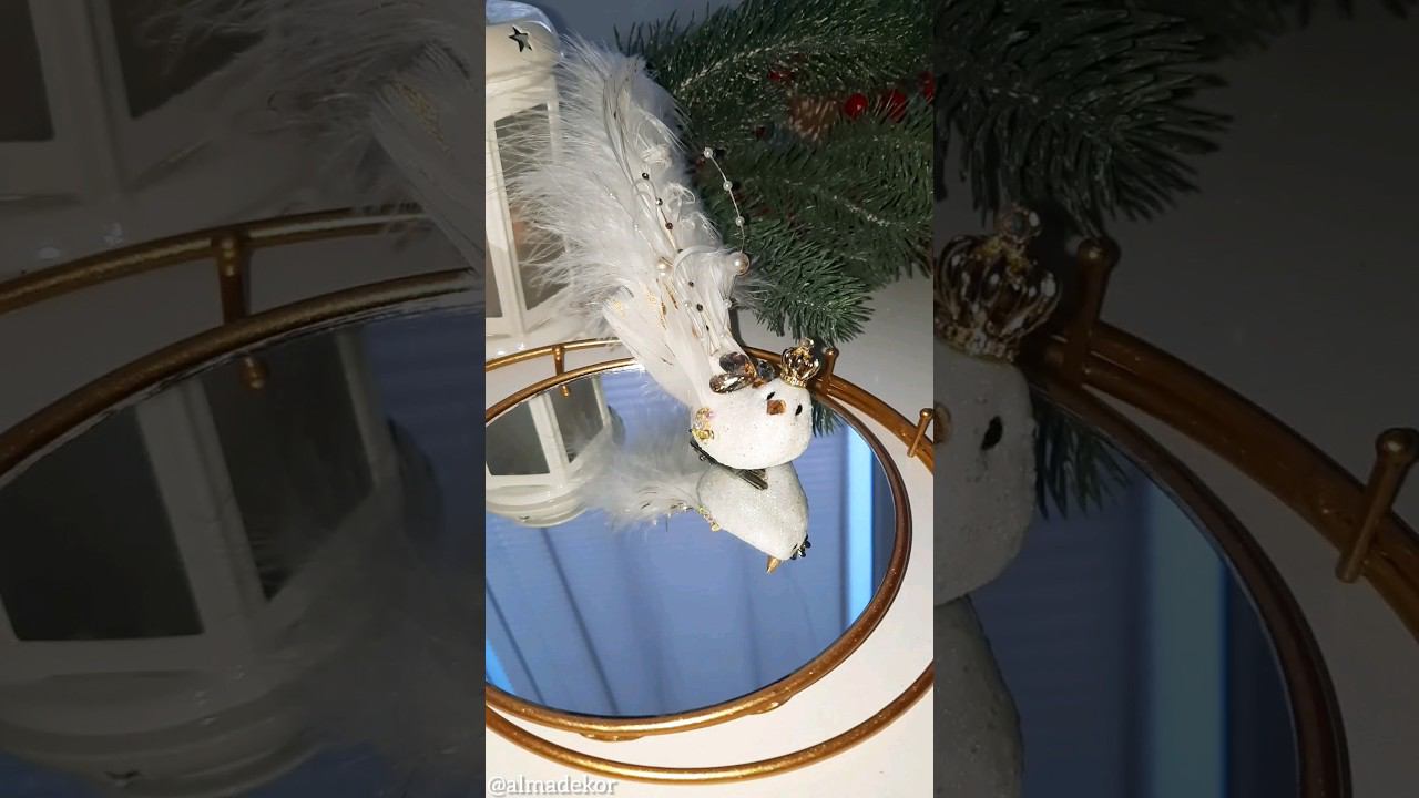 Декор птички из фикс прайса. Записывать видео по декору этой птички? #елочныешары #handmade #мк смотреть онлайн