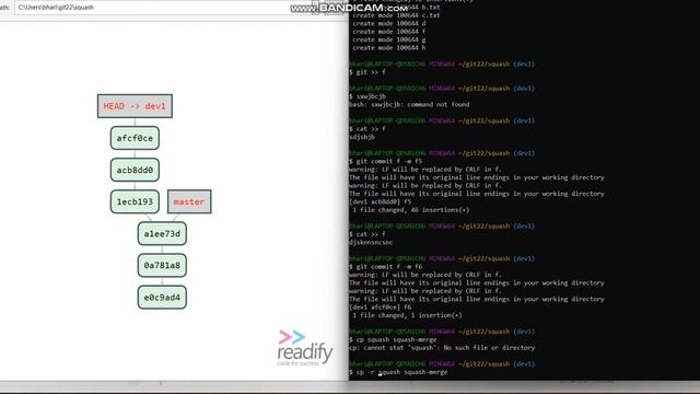 GIT concept on Squash merge Part 13 смотреть онлайн