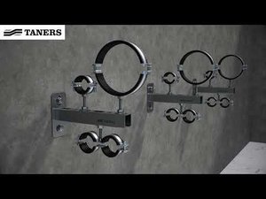 Горизонтальная прокладка трубопроводов. Консольное крепление к стене TANERS