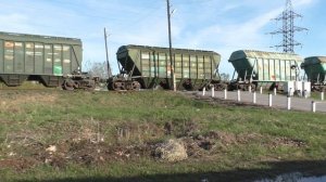 Морозовская ветка. Отправление грузового поезда. Редкий поезд в сторону Латвии