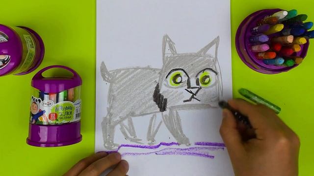 Как нарисовать РЫСЬ - урок рисования от РыбаКит смотреть онлайн
