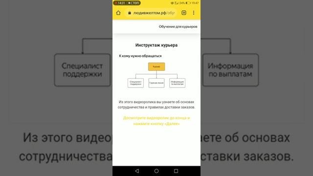 Яндекс.еда Обучение полностью!