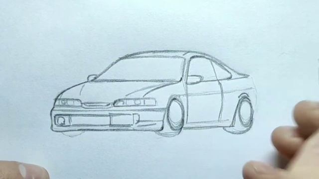 How to draw a HONDA INTEGRA TYPE R 1998  drawing a 3d car  coloring acura integra dc2 stance 1996