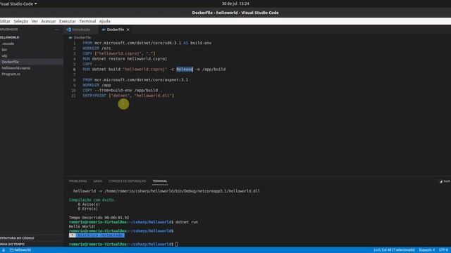 004 Hello World C# Docker смотреть онлайн