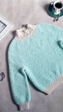 Джемпер "Завтрак в Париже" #вязание #вязаниедлядетей #knitting