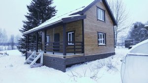 Обзор каркасного дома с мансардным этажом / Каркасный дом 6х8 Лужский р-н, д. Сватково