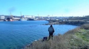 МОРСКАЯ РЫБАЛКА В КРЫМУ,КАМЫШОВАЯ БУХТА,КЕФАЛЬ