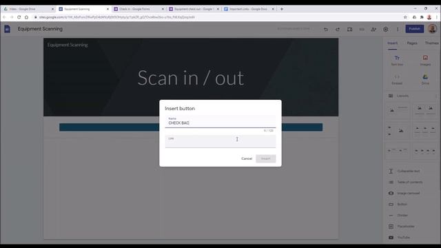 Check in / out Google Sheets смотреть онлайн