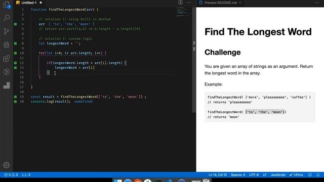 12.2. Find the longest word (part 2) | JavaScript | Coding Interview | Challenge