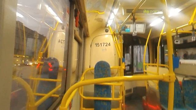 Автобус лиаз 5292.65 №151724 Маршрут Б : Пречистенка - Стадион Лужники поездка Москва (часть 1) смотреть онлайн