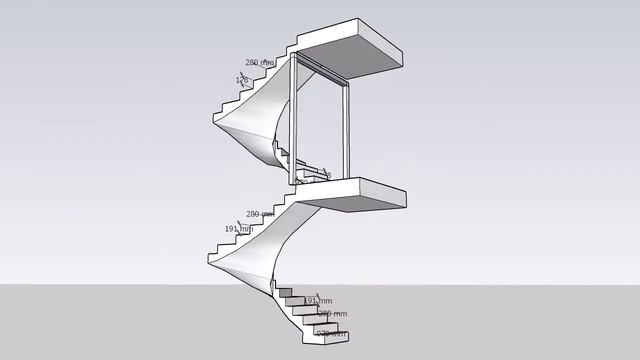 Федоскино парк. 3д проект лестниц. смотреть онлайн