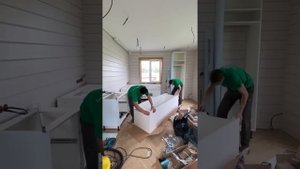 Установка кухни в загородном доме! Кухни Гармония - рулят!!!