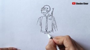 Как нарисовать персонаж из PUBG | Рисование человека из игры