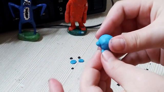 Как слепить из пластилина Сер дададу, пиявок /banban 6 / #видеолепка #banban !!👾👾