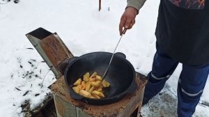 Оджахури в казане на костре. Самый простой способ.