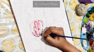 How to paint Protea - Full process Watercolor Tutotial | Intermediate Level | Ar-T-herapy #2