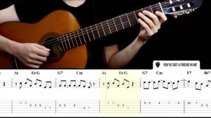 YOU'VE GOT A FRIEND IN ME Guitar Tabs Tutorial (Toy Story)