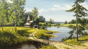 В старой церквушки у озера ясного.