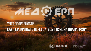 КБФИТ: МЕДЕРП. Как перекрывать пересортицу позиции плана ФХД?