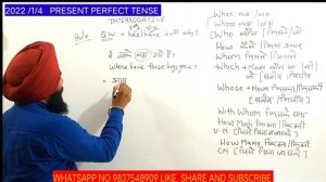 present perfect tense BY GURDEV SINGH QUESTION WORDS WHICH, WHOSE, WHEN, WHY, WHO, HOW MANY