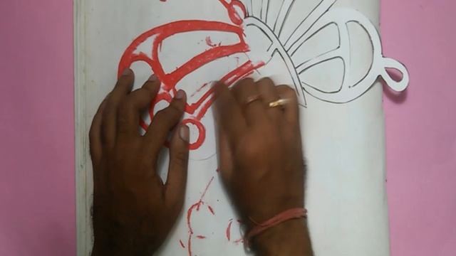 Make a Butterfly Stencil/Spray Painting With Water color and Oil Pastel color смотреть онлайн