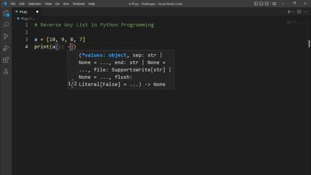 Reverse The List in Python Programming for Beginners in 2022 in Hindi - Python Coding Challenges #5