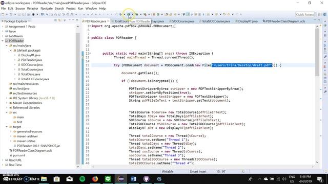Read A PDF Document Using PDFBox Java Maven смотреть онлайн