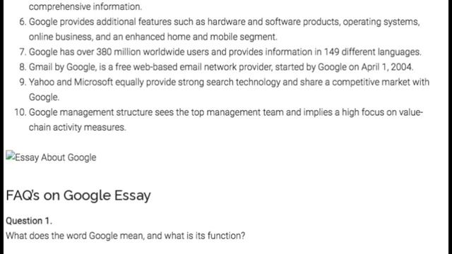 Essay on Google in English & 10 Lines On Google in English & 10 Lines About Google смотреть онлайн