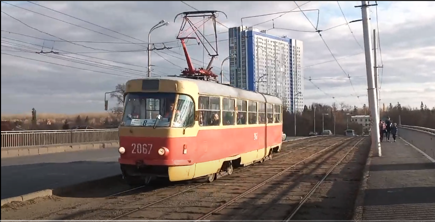 russia tram россия уфа, черниковка вологодская ОСЕНЬ 2021 ОБЩЕСТВЕННЫЙ ГОРОДСКОЙ