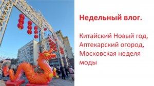 Недельный влог. Китайский Новый год, Аптекарский огород, Московская неделя моды