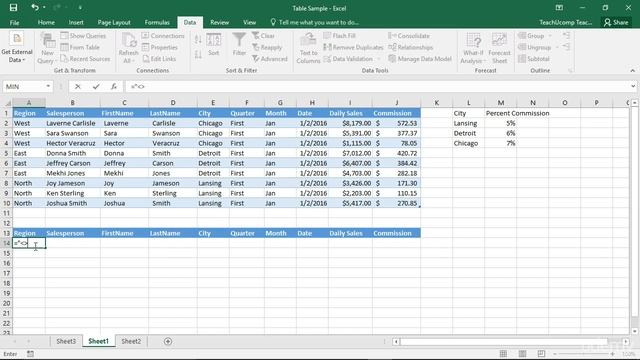 Using Complex Criteria in Excel