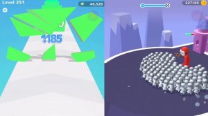 ✅ Satisfying Video Mobile Games - Ball Run 2048 Infinity vs Marble Run 3D - crazy gameplay