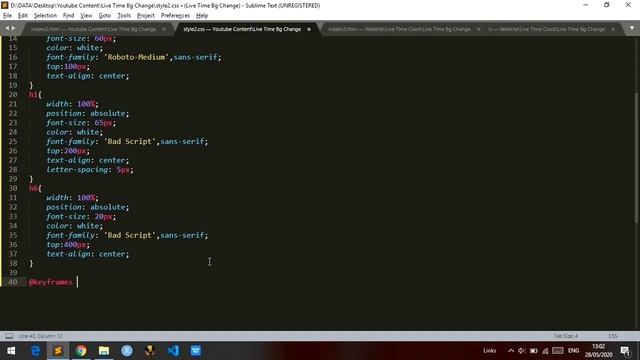 Reminder Live Time Clock Website With Animated Background SpeedCode | HTML, CSS, and Javascript