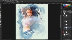 Watercolor photoshop effects
