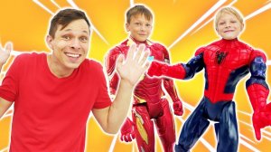 Человек Паук в видео онлайн - Супергерои Марвел и игра Битва БейБлэйд! - Видео игры для мальчиков