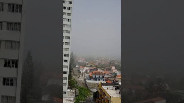 Peruíbe Itatins⛅🌊☁️☁️ 29°C 3st part (thermal inversion thick fog at noon) Brazil