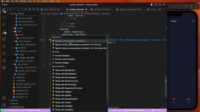 #4 Music Player App with GetX State Management | Songs Tab | Setting Tab UI | Flutter Dart [Github]