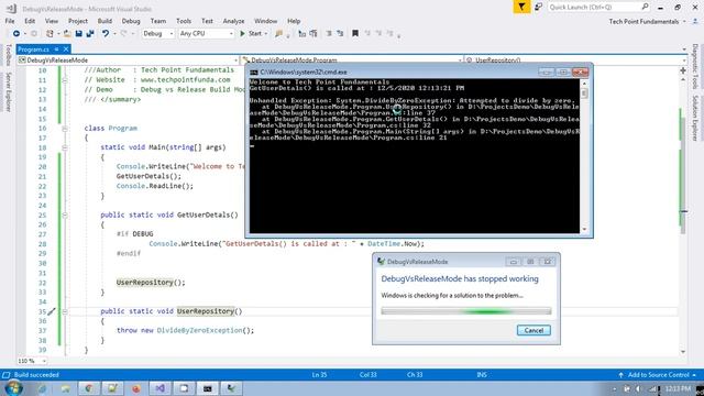 Debug vs Release Build Mode | Visual Studio Tips and Tricks #techpointfundamentals