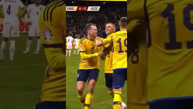 Jesper Karlsson beautiful free kick for Sweden #football