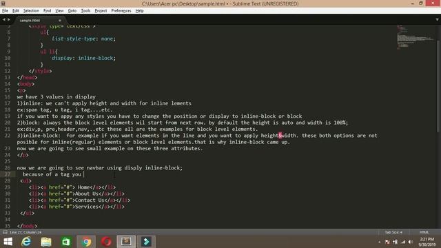 html&css 34(NavigationBar, Display_property)