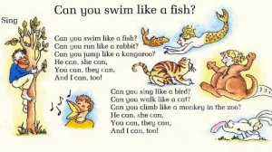 English Together 1. Unit 10. Song. Can you swim like a fish?