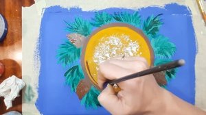 Мастер класс, рисуем Новогодние часы гуашью. Правополушарное рисование, Часы на Новый год поэтапно.