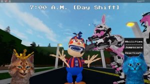 ИГРАЮ ЗА АНИМАТРОНИКА МАНГЛ И БАЛУН БОЙ ФНАФ 3D ПУГАЮ ОХРАННИКА КООП FNAF ROBLOX / FNAF Help Wanted
