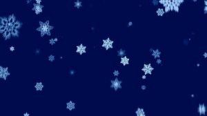 Футаж Снежинки новогодние на синем фоне