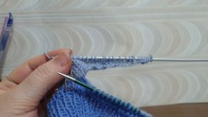 Начало новой кофты сверху от плеча и горловины для мальчика методом Танюши, 2 часть