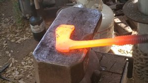 Forging An Axe From A Pipe Wrench