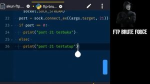 FTP Brute Force coding in android with Python programming