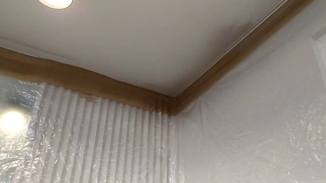 Как отчистить натяжной потолок от высохшей моющейся краски. Своими руками не меняя потолка. смотреть онлайн